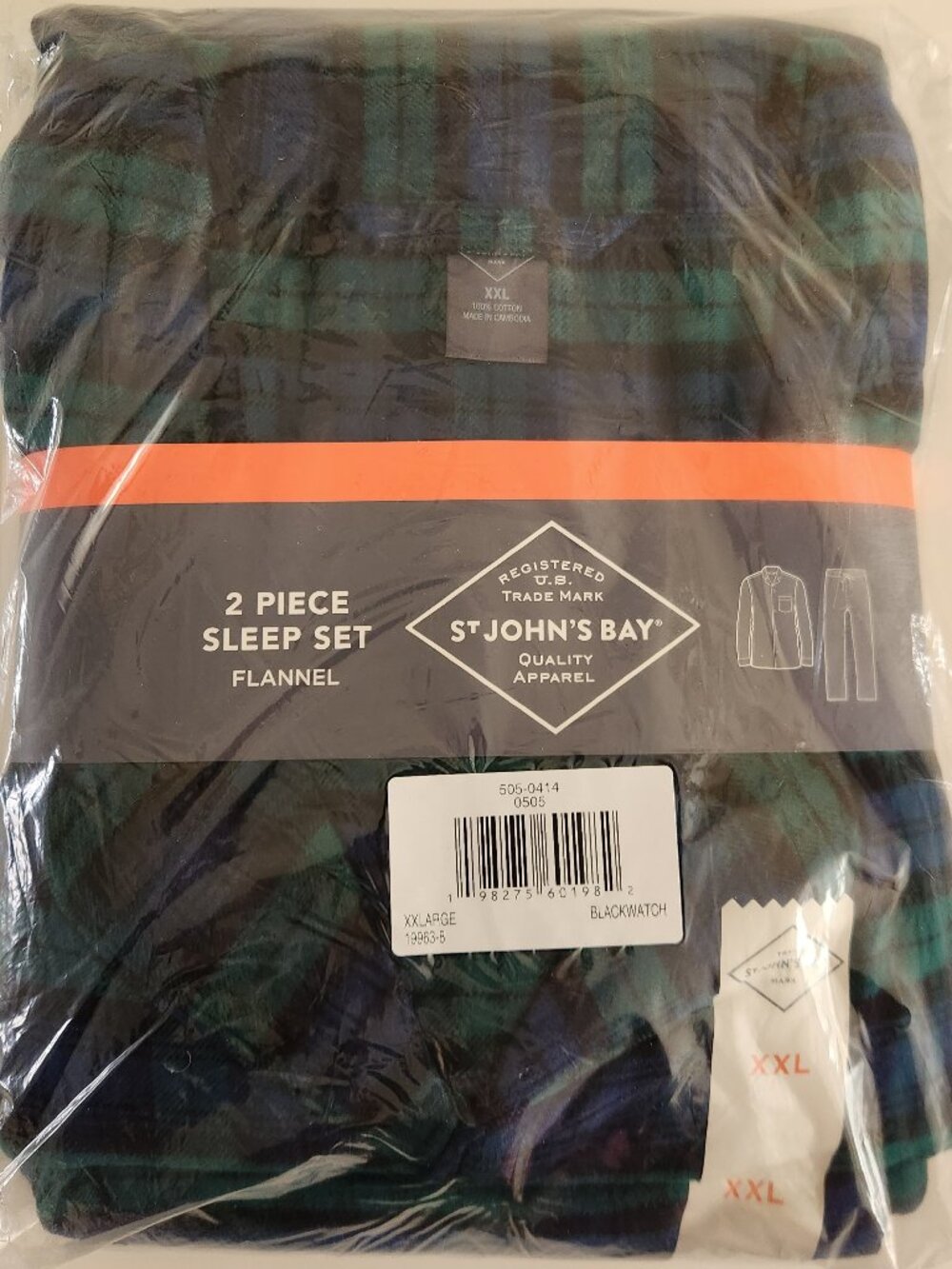 Cotton Flannel Pajama Set Blackwatch